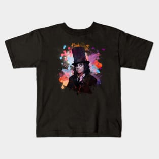 Alice Cooper - Watercolor Illustration Kids T-Shirt